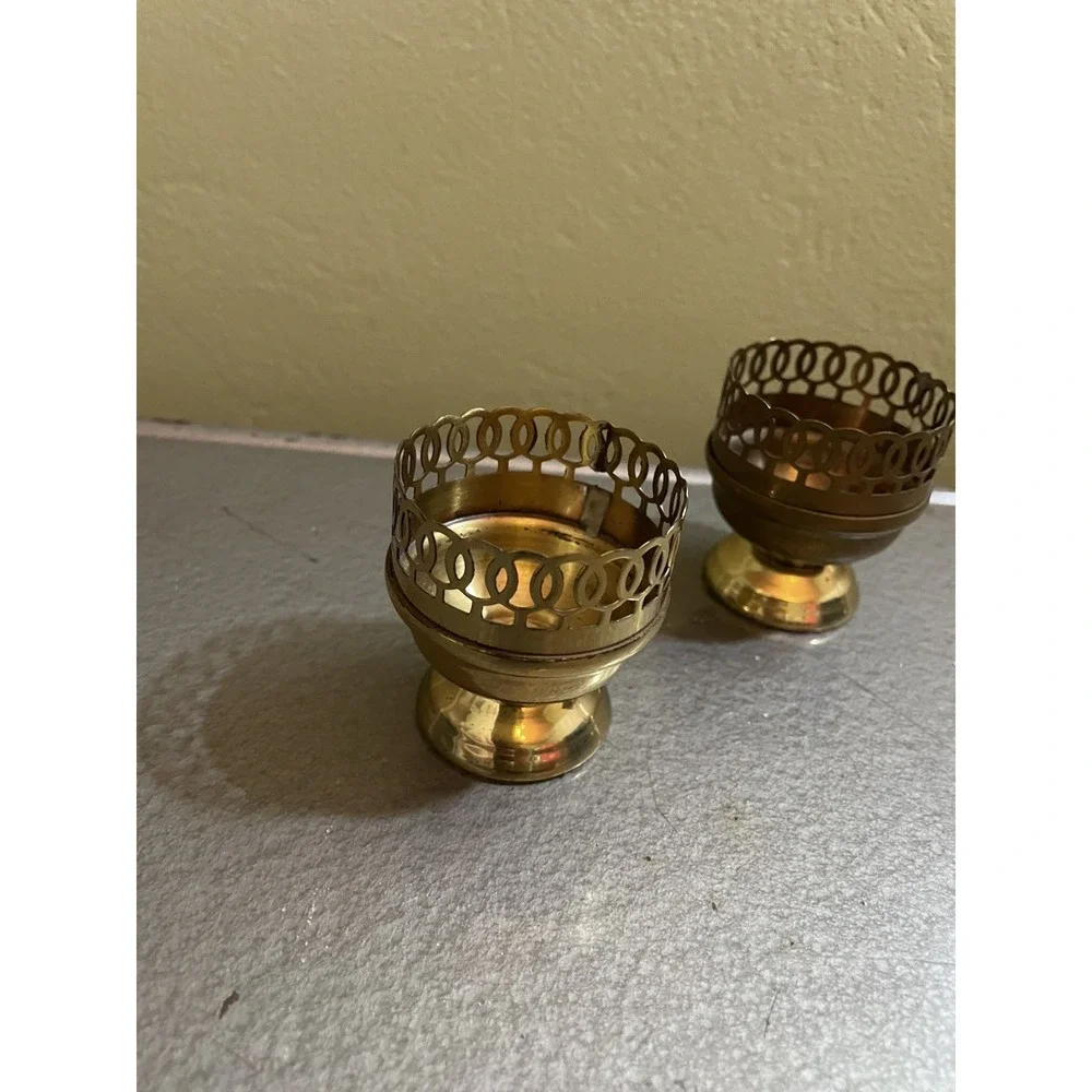Set of 2 Copper Candle Holder Vintage Solid  Coppercraft Guild Vtg